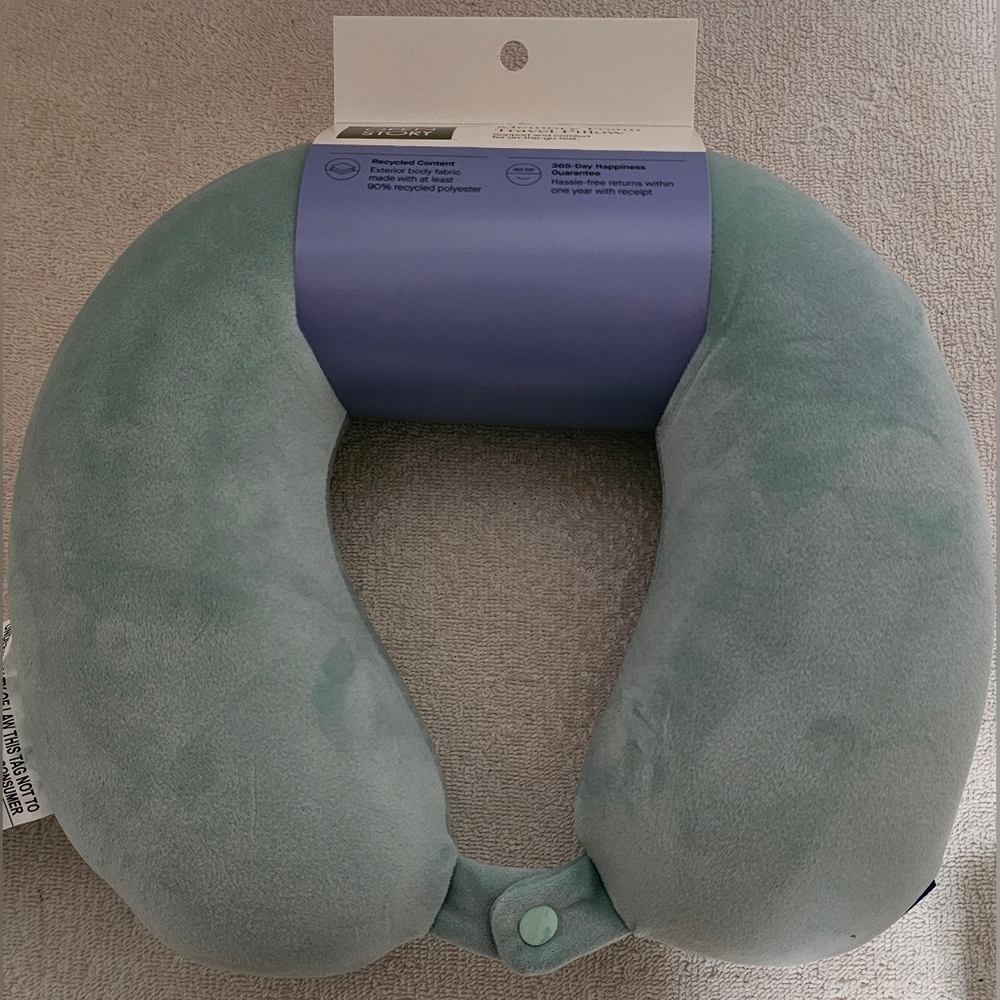Open Story Soft Green Travel Neck Pillow